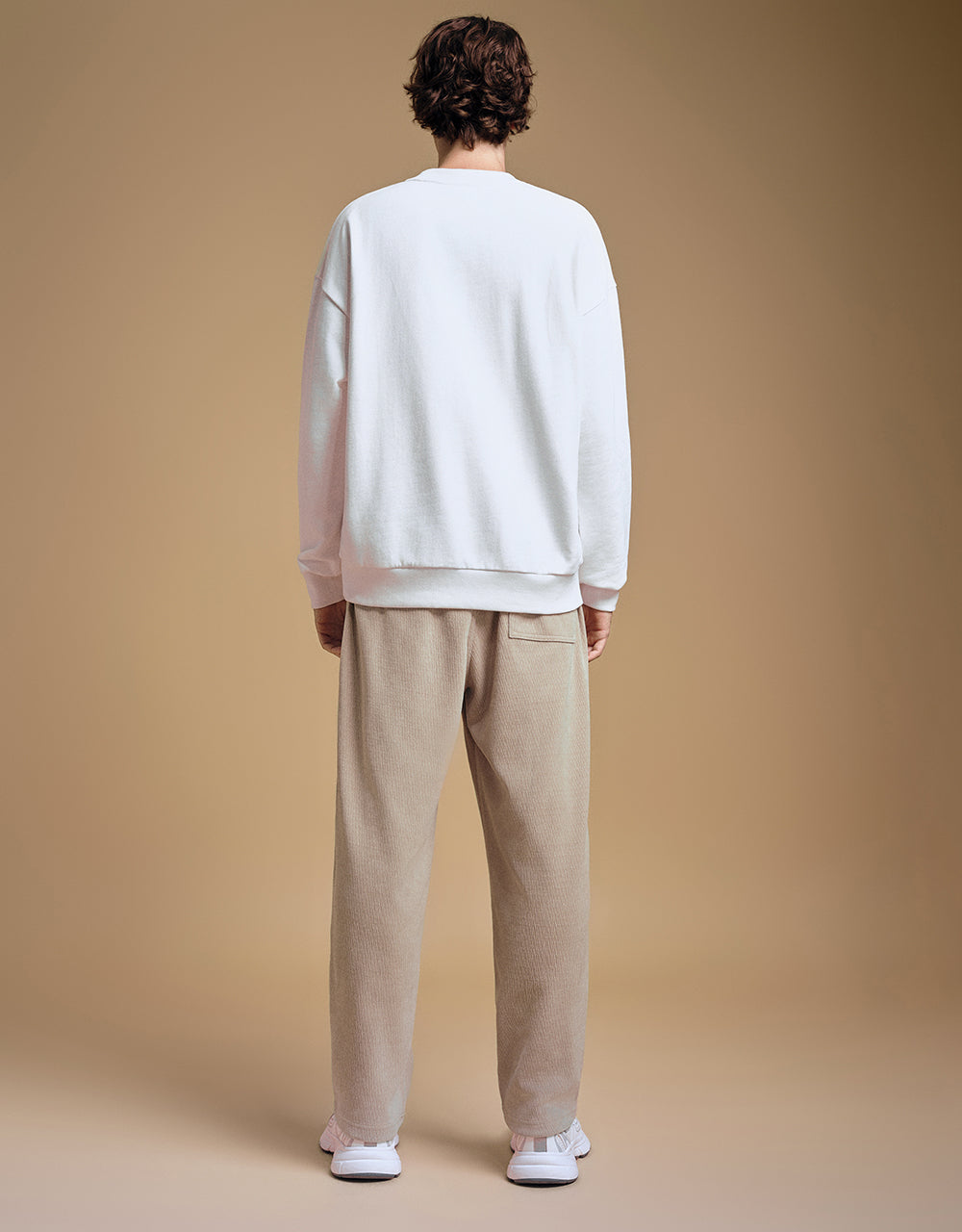 Drawstring Waist Knitted Carrot Fit Pants