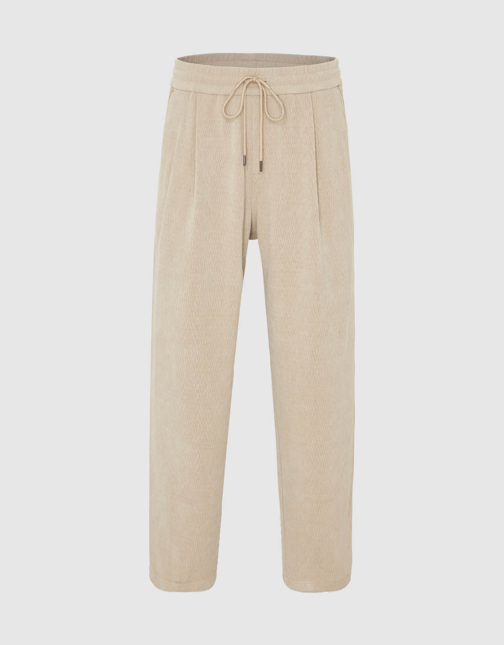 Drawstring Waist Knitted Carrot Fit Pants
