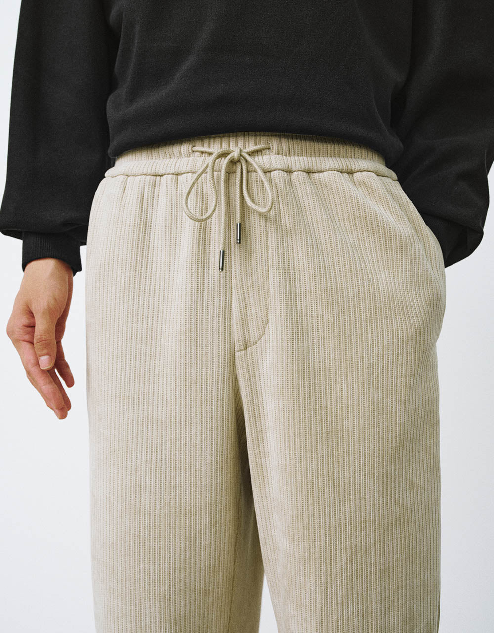 Drawstring Waist Straight Pants