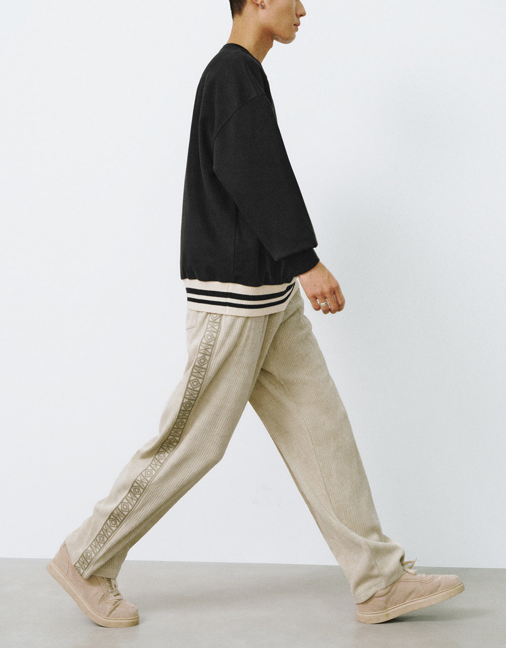 Drawstring Waist Straight Pants