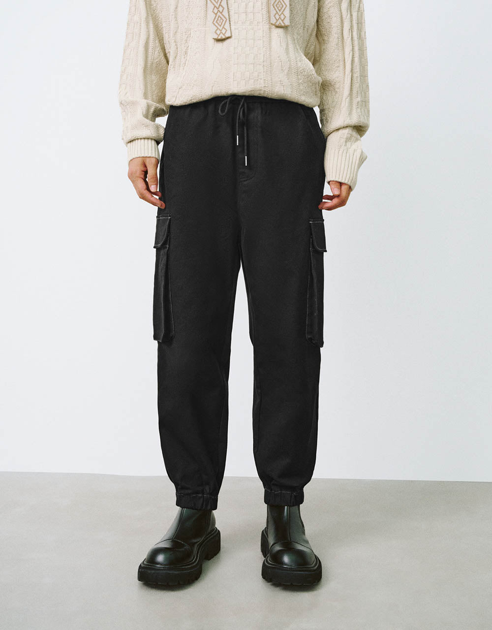 Drawstring Waist Jogger Pants