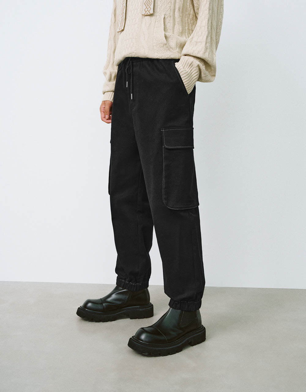 Drawstring Waist Jogger Pants