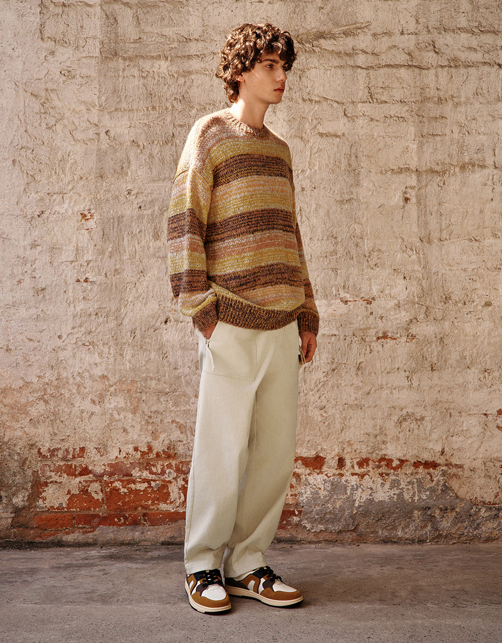 Drawstring Waist Straight Pants