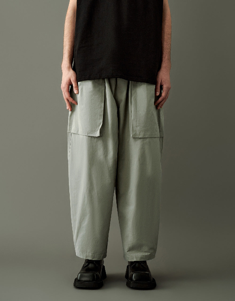 Drawstring Waist Straight Pants