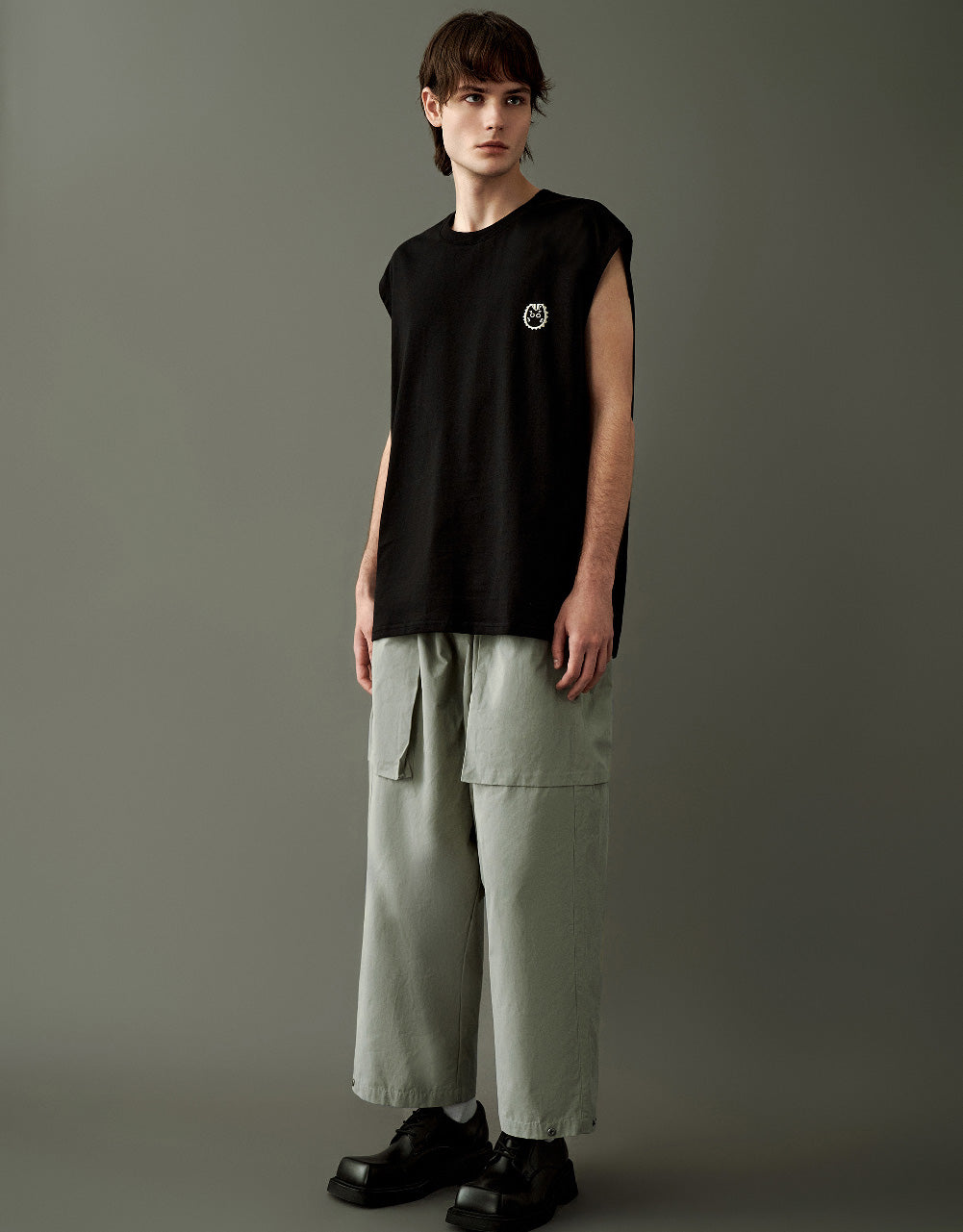 Drawstring Waist Straight Pants