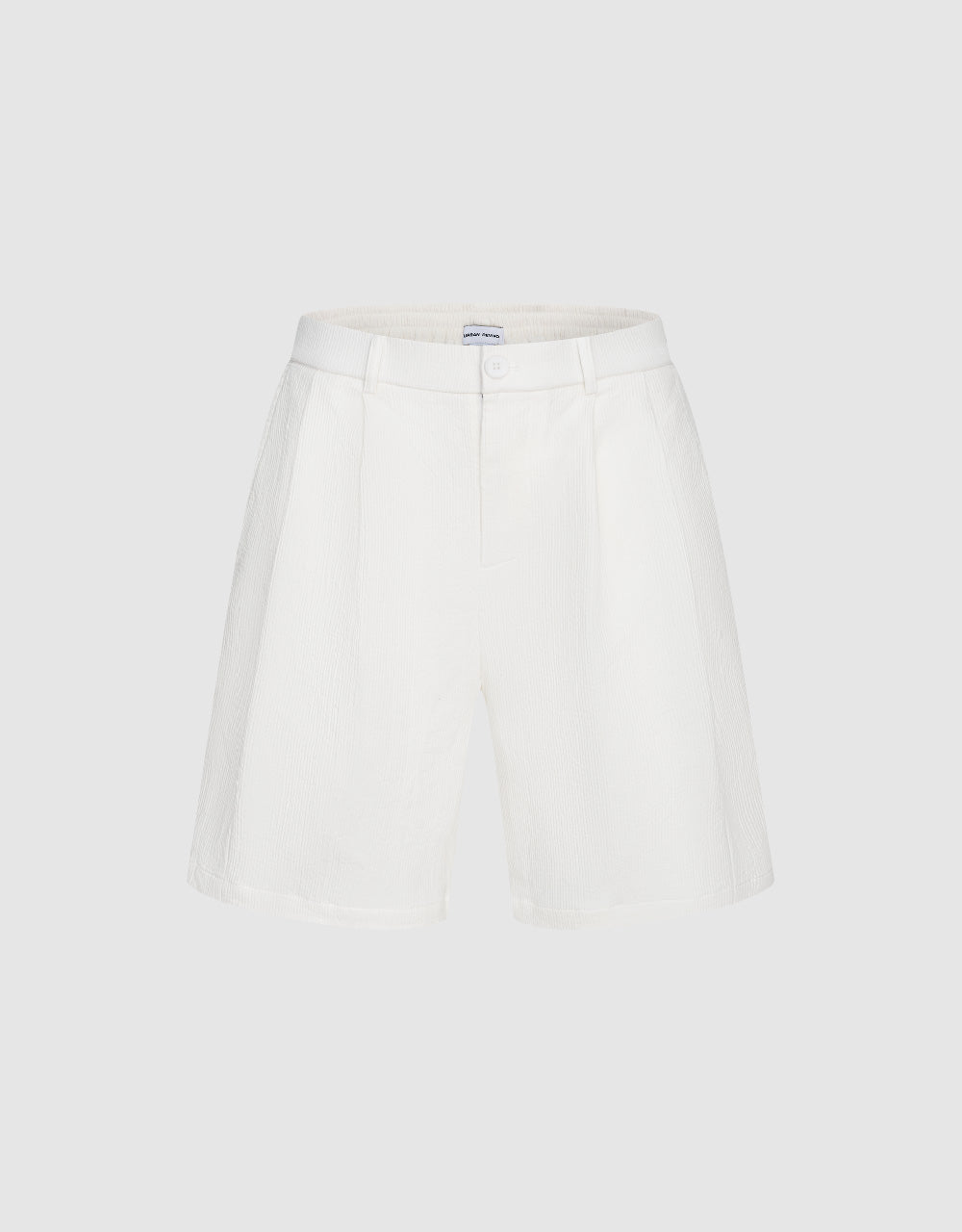Textured Elastic Waist Shorts