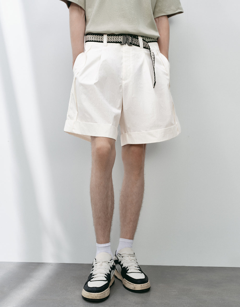 Oversized Shorts With Belt