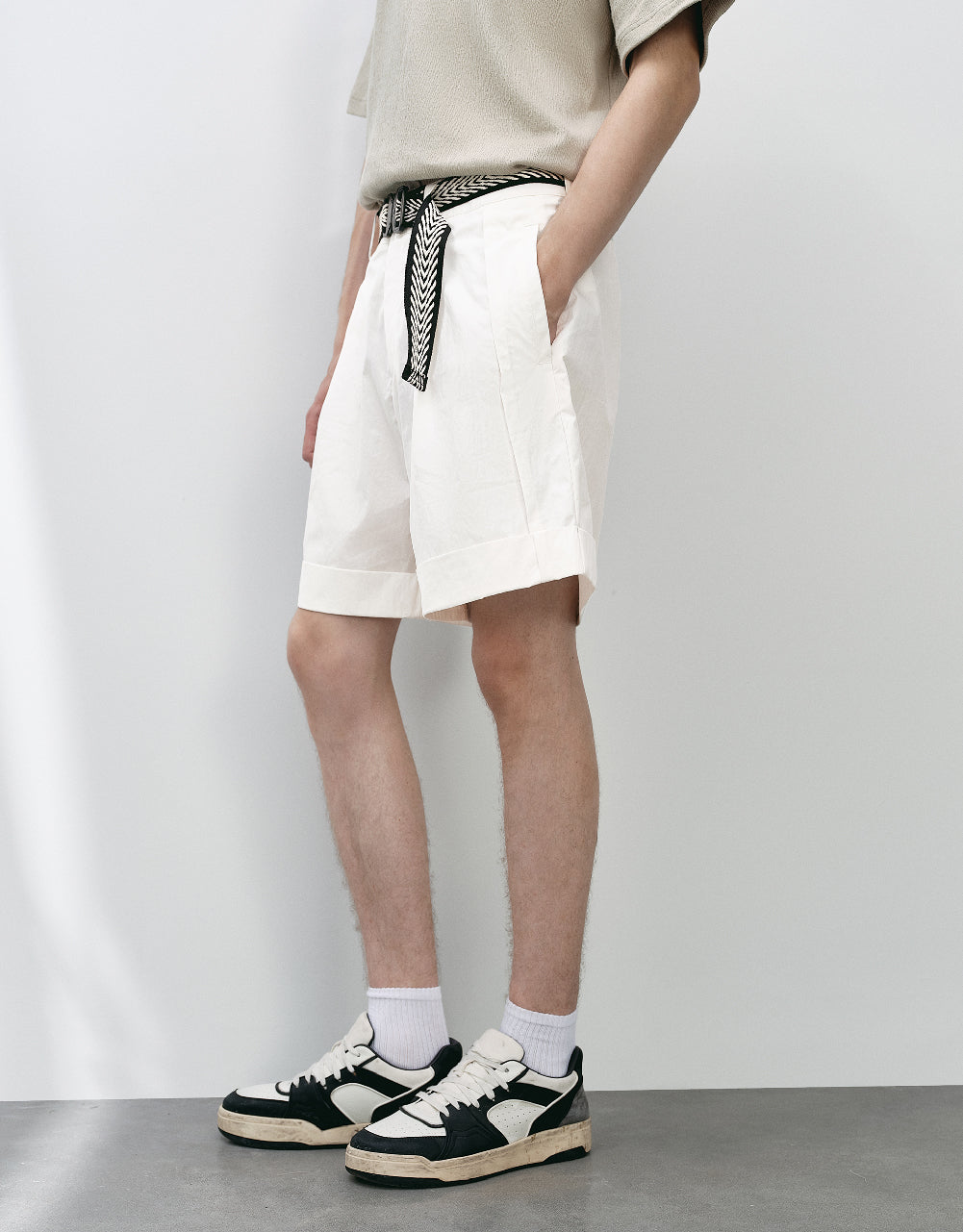 Oversized Shorts With Belt