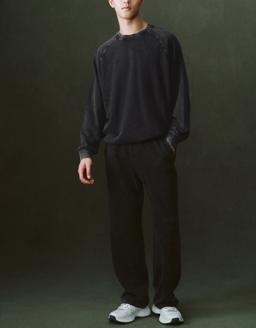 Drawstring Waist Knitted Straight Pants