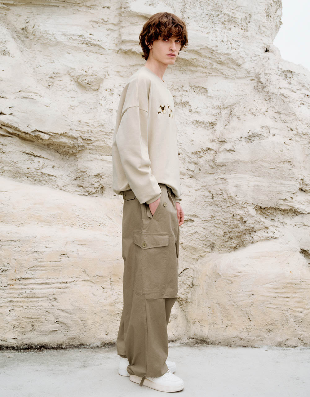 Elastic Waist Jogger Pants With Belt