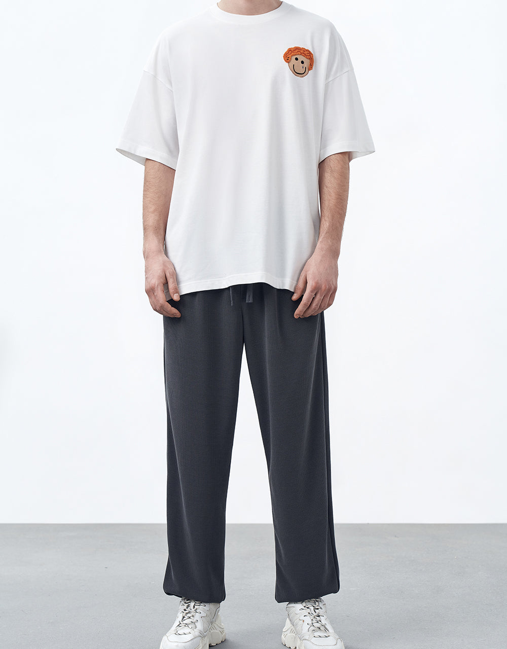 Drawstring Waist Knitted Jogger Pants