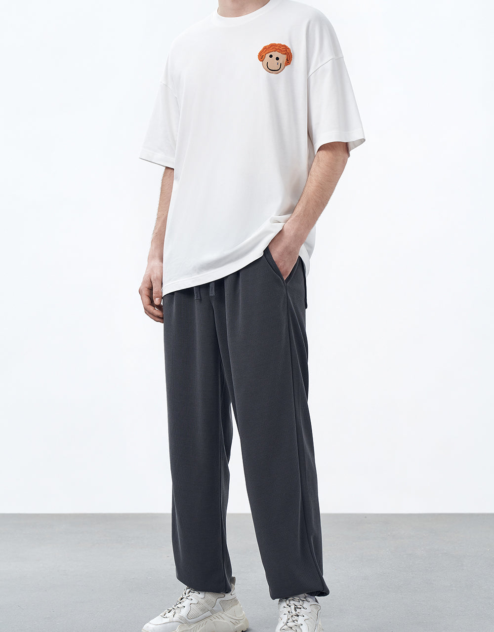 Drawstring Waist Knitted Jogger Pants