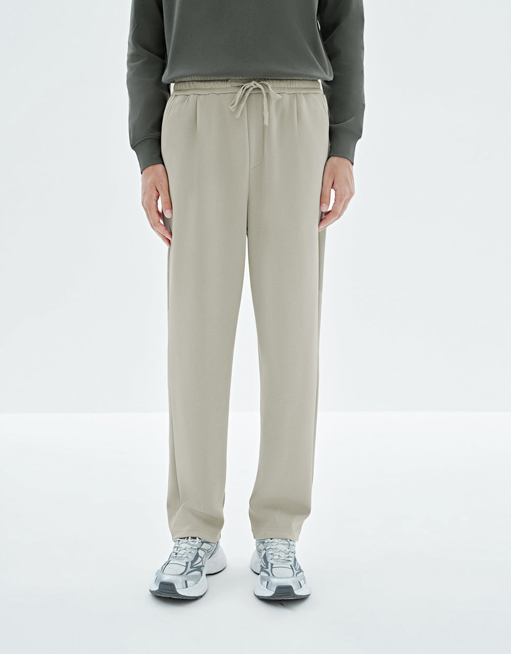 Drawstring Waist Knitted Jogger Pants