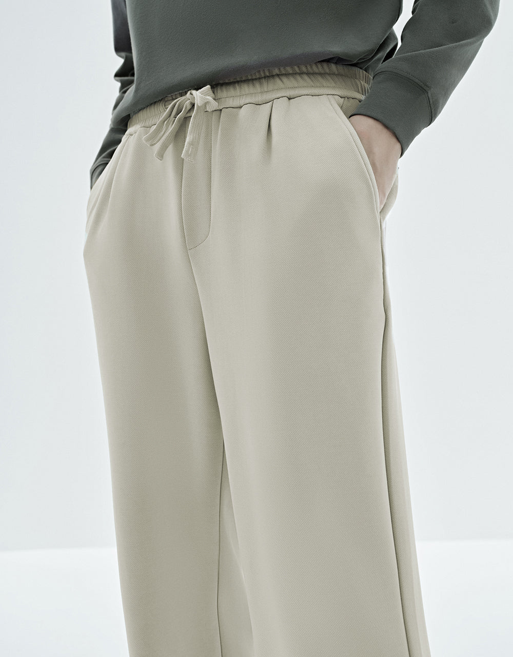 Drawstring Waist Knitted Jogger Pants
