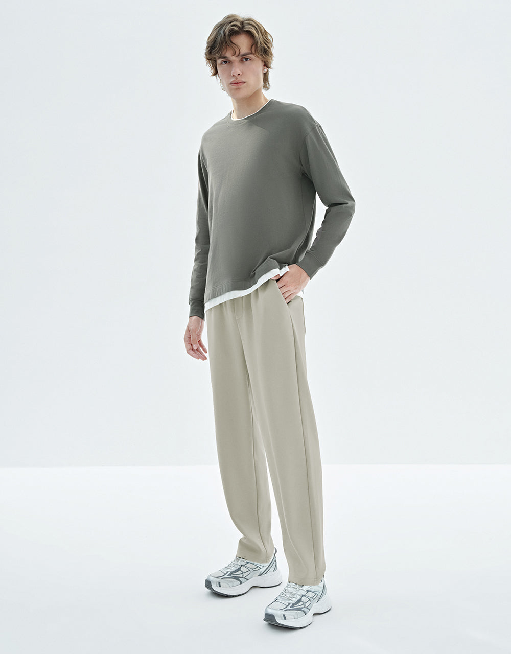 Drawstring Waist Knitted Jogger Pants