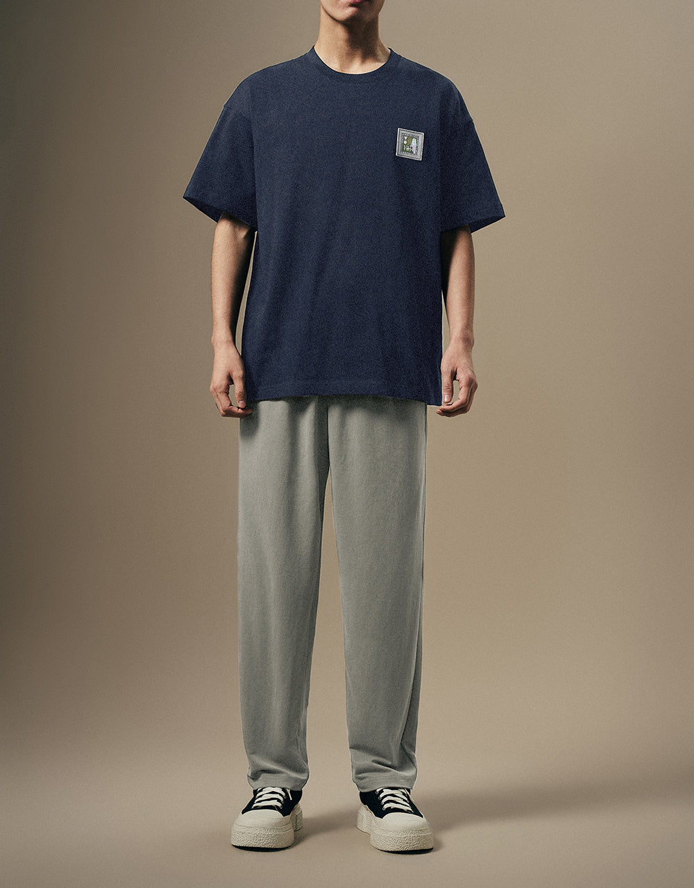 Drawstring Waist Knitted Straight Pants