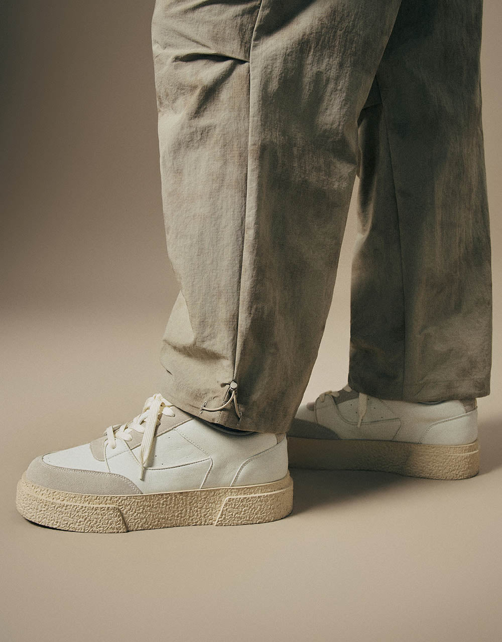 Drawstring Waist Straight Pants