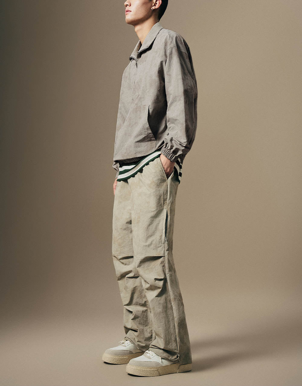 Drawstring Waist Straight Pants