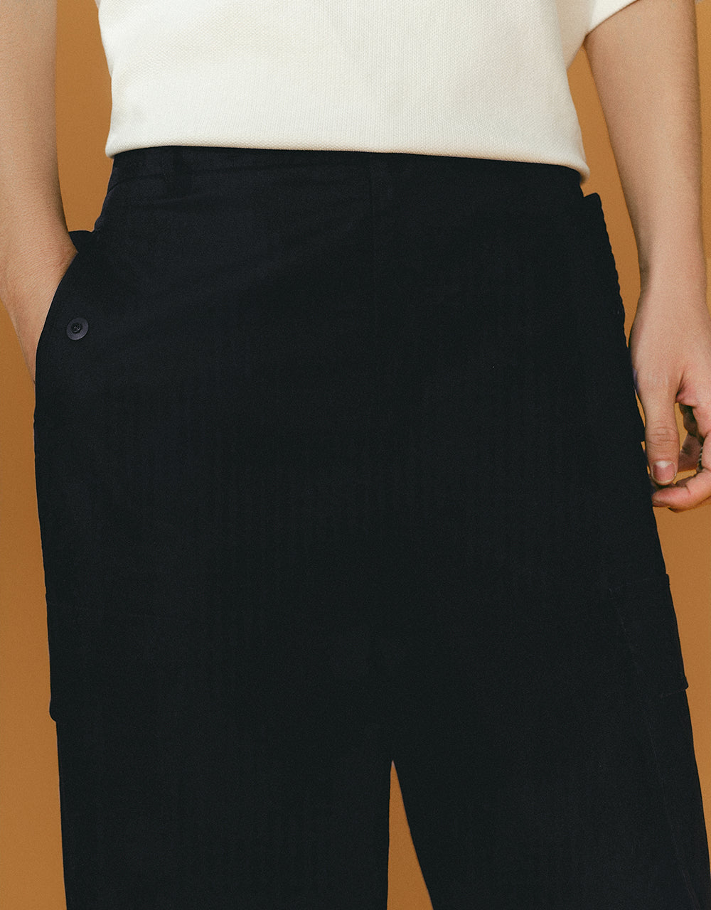 Straight Pants With Belt
