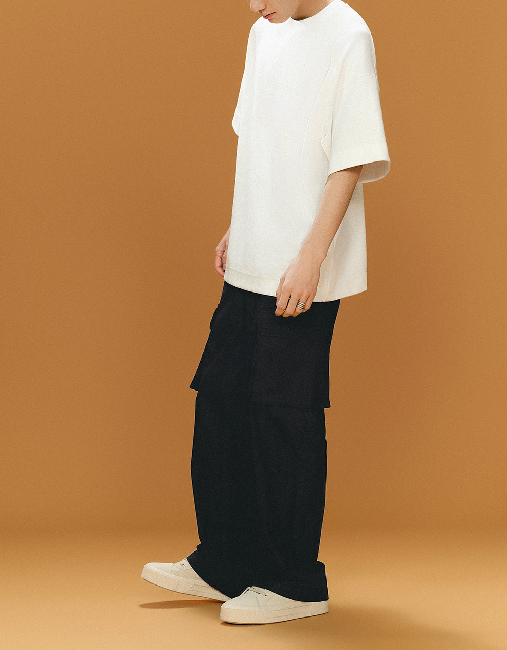 Straight Pants With Belt