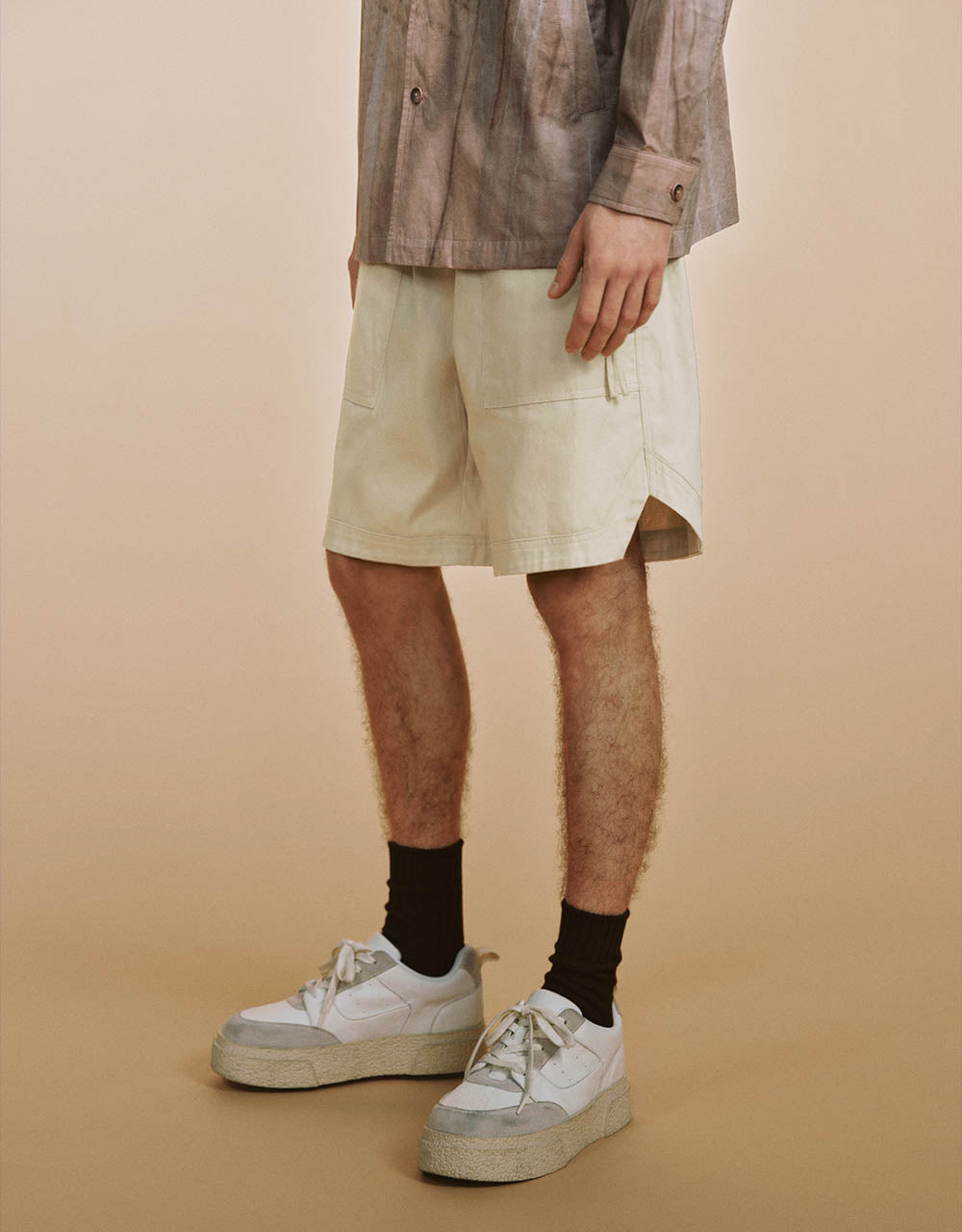 Elastic Waist Loose Shorts