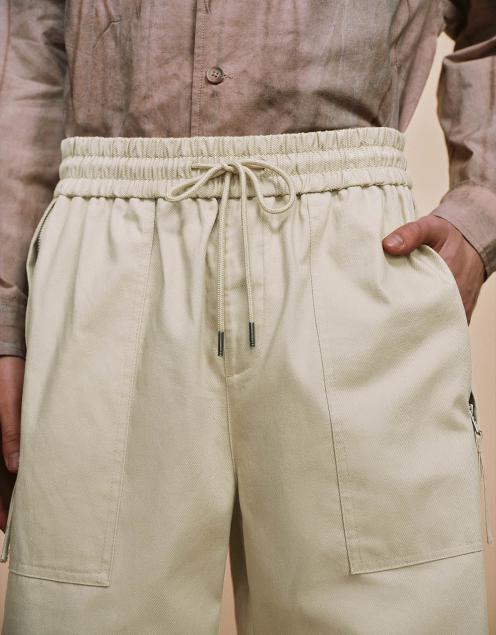 Elastic Waist Loose Shorts