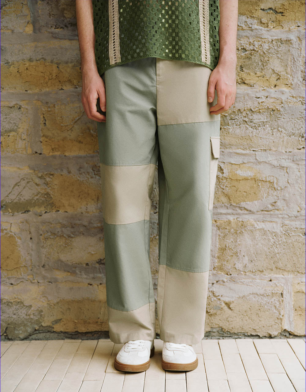 Two Toned Straight Pants