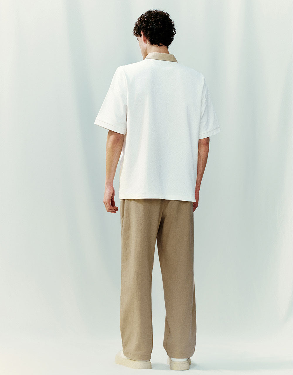 Elastic Waist Wide-Leg Pants