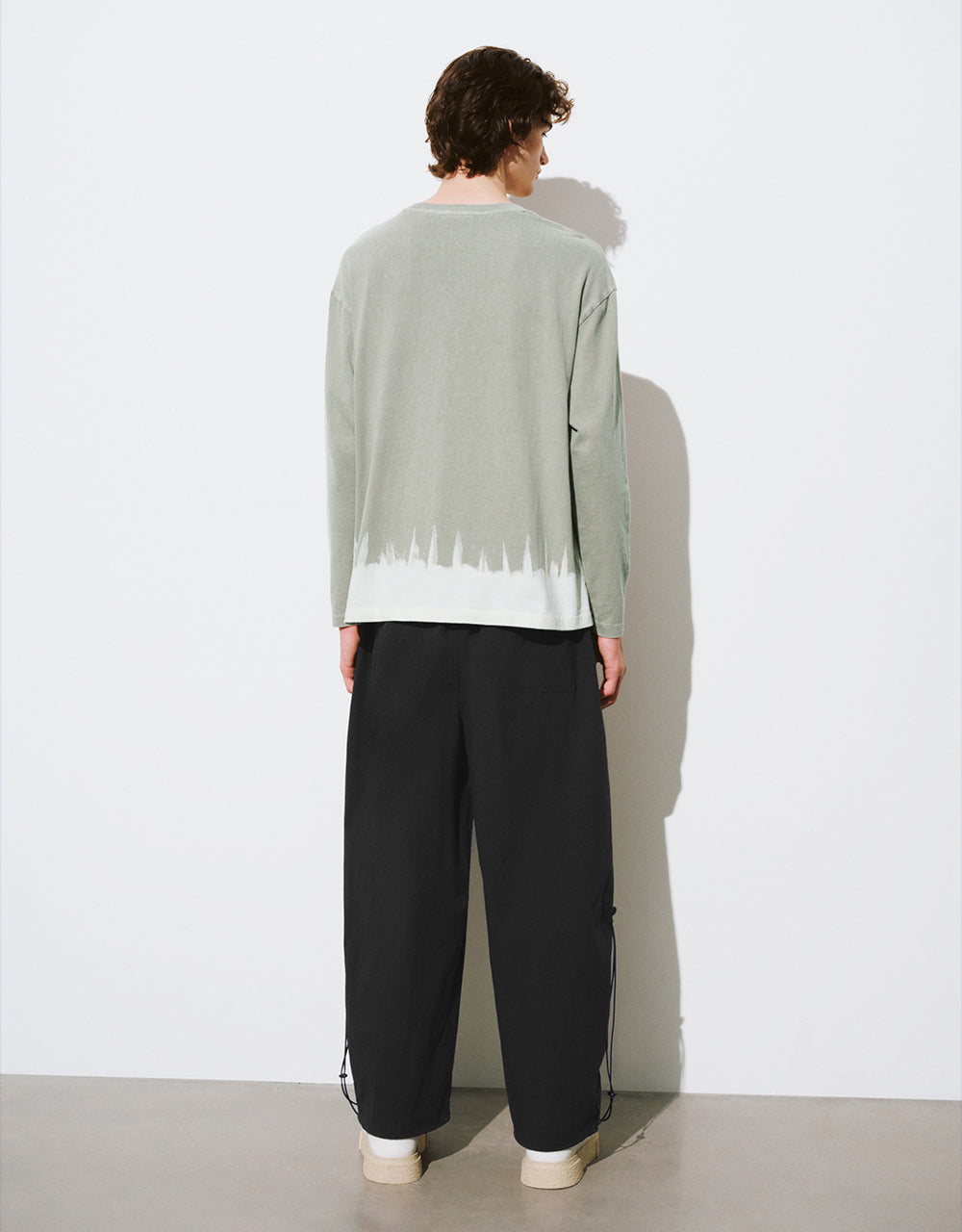 Drawstring Waist Straight Pants