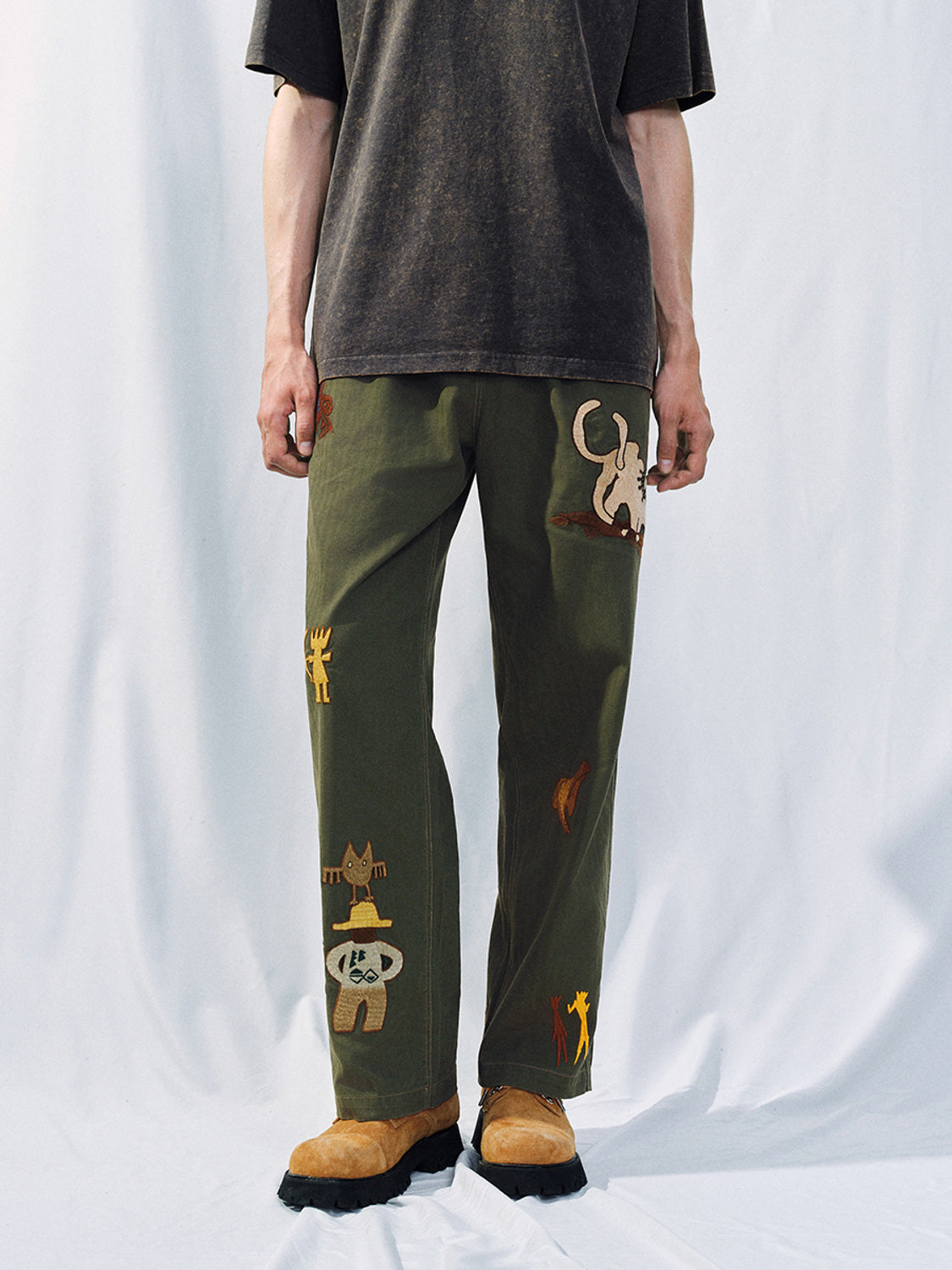 Printed Straight Pants