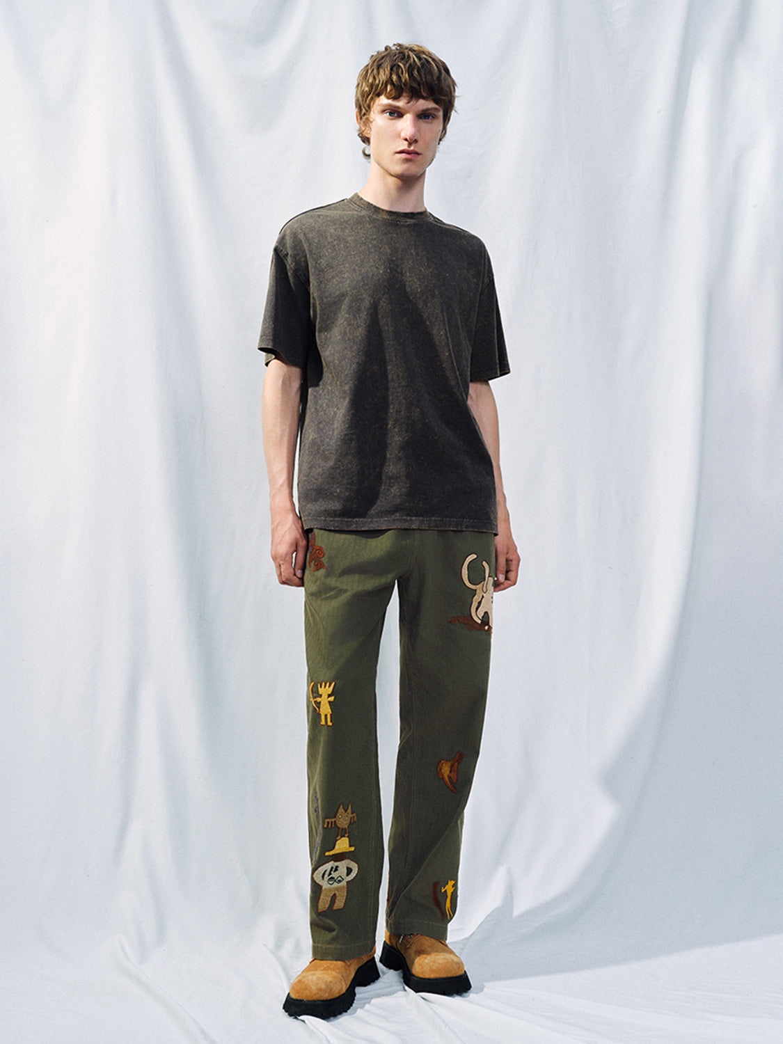 Printed Straight Pants