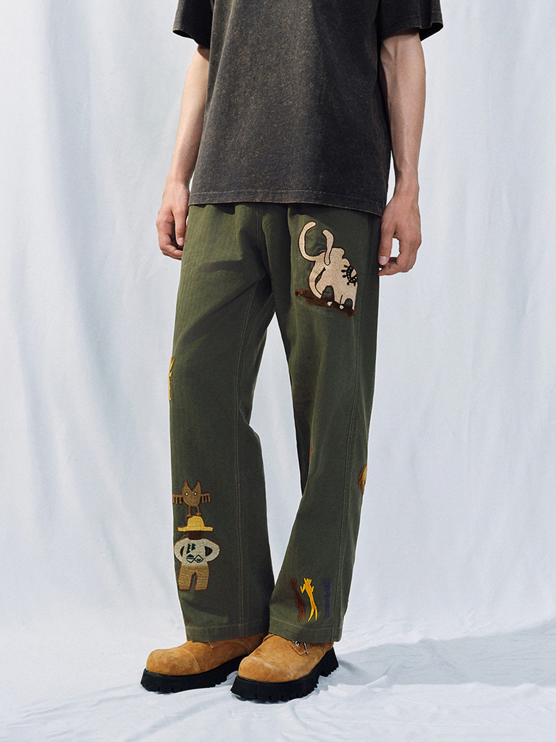 Printed Straight Pants