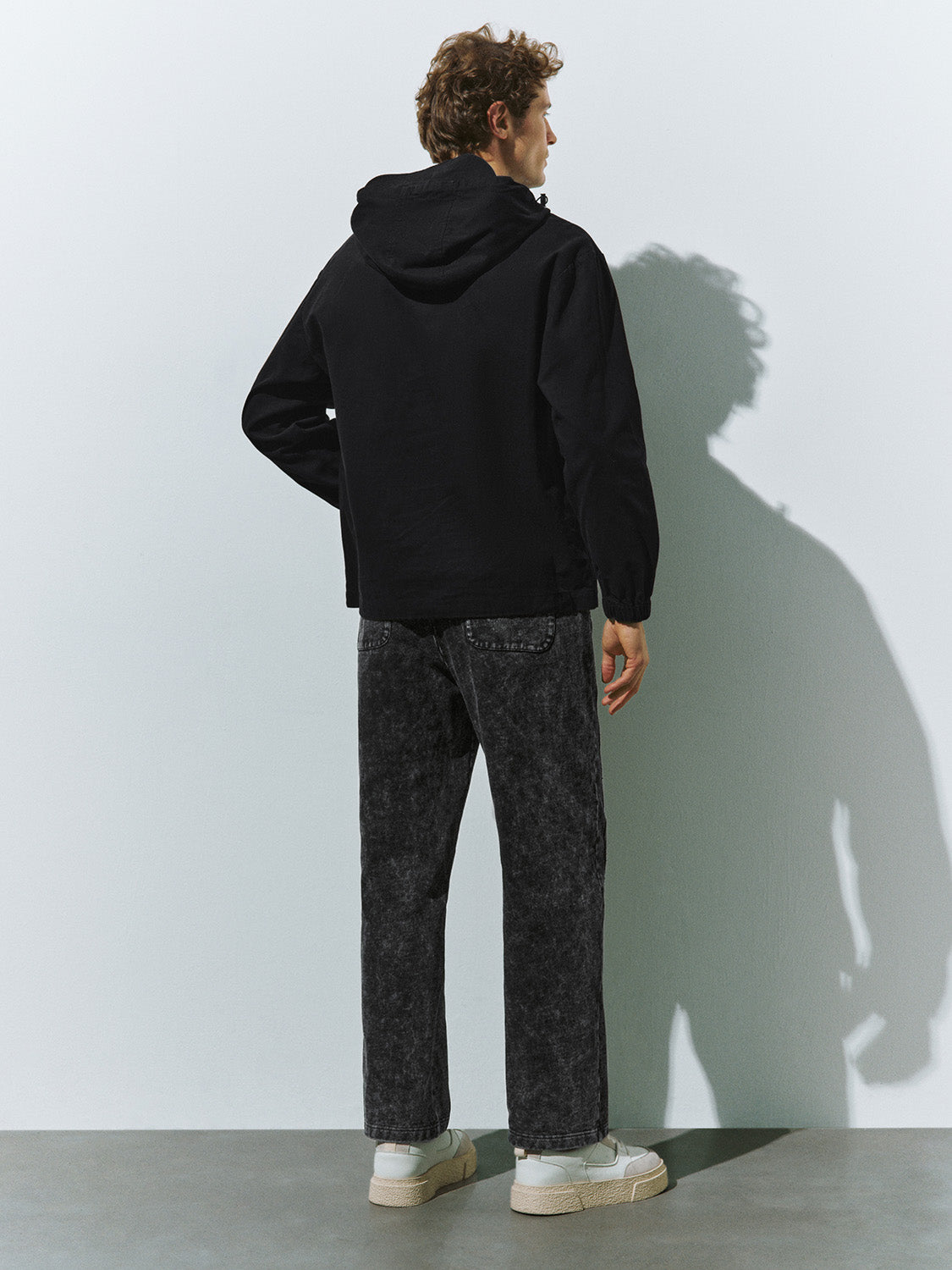 Drawstring Waist Loose Straight Pants