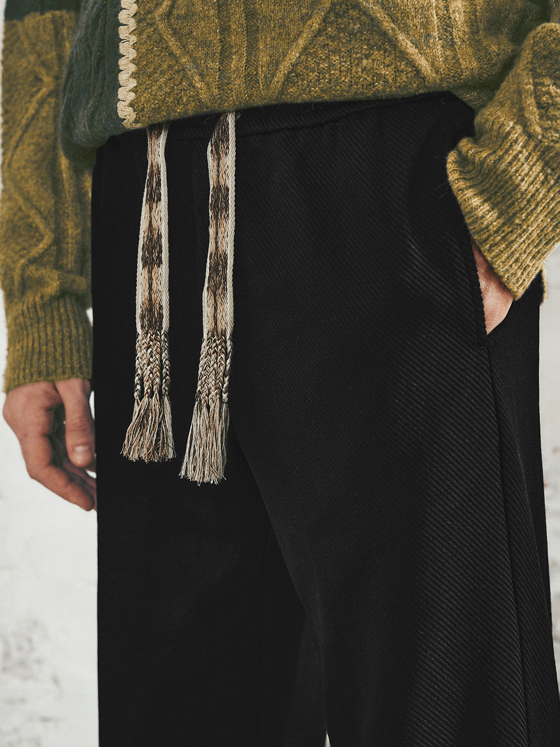 Drawstring Straight Pants