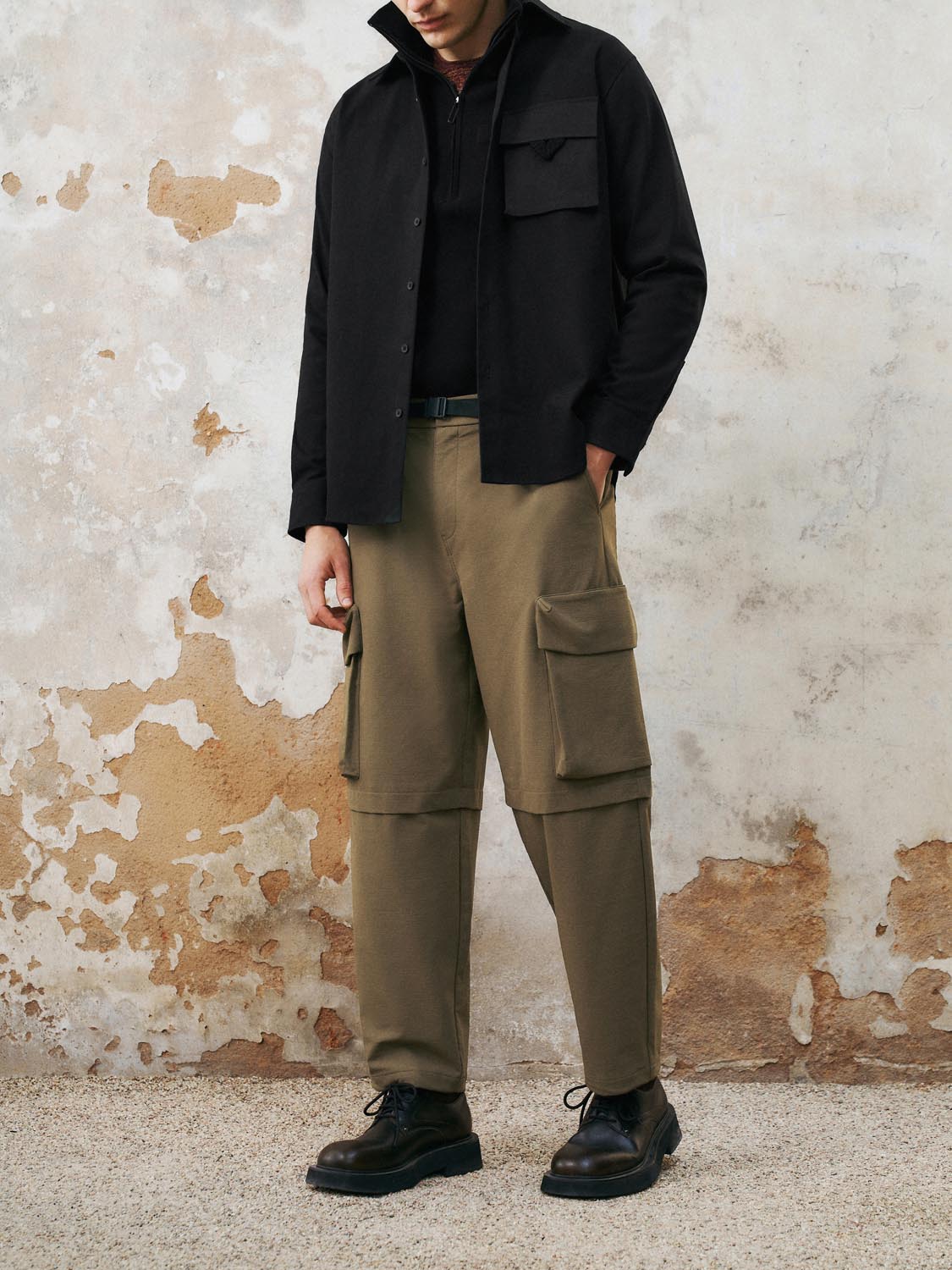 Elastic Flap Pocket Jogger Pants