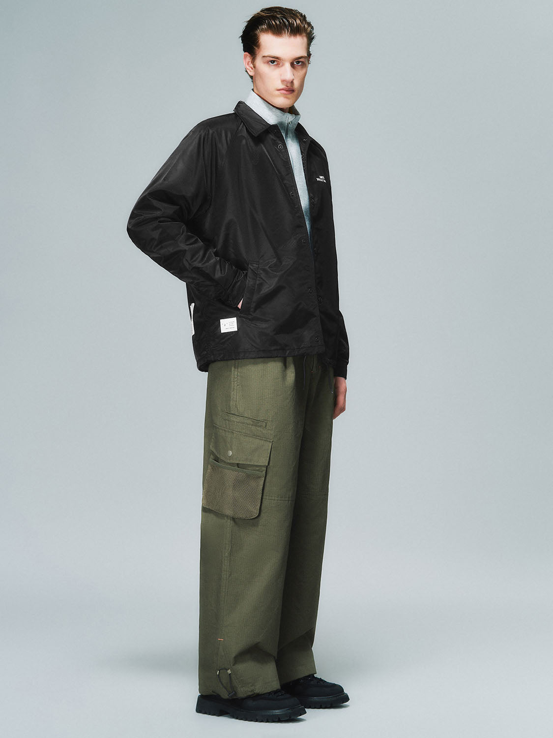 Flap Pocket Wide-Leg Pants