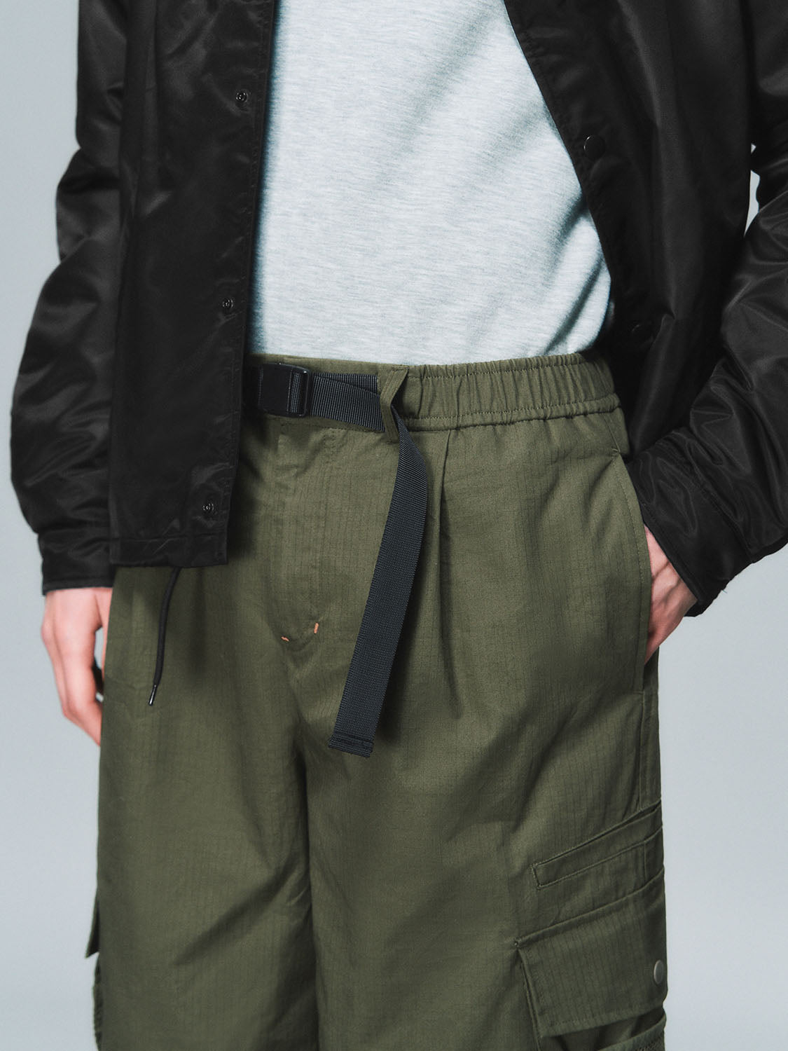 Flap Pocket Wide-Leg Pants