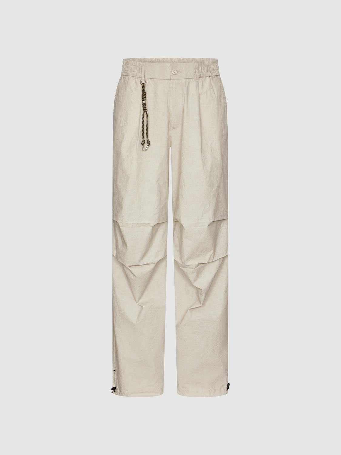 Ruched Wide-Leg Pants