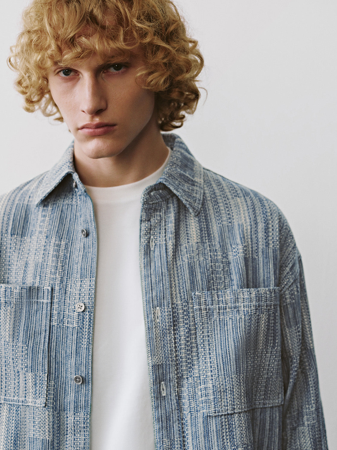 Bottom Up Loose Denim Shirts