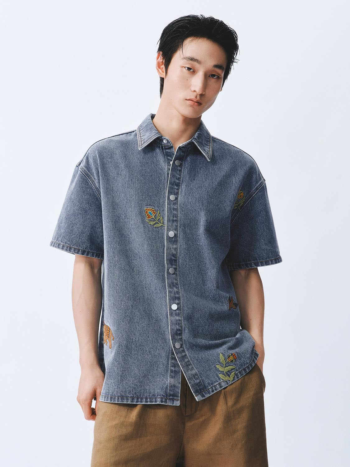 Denim Short Sleeve Shirts