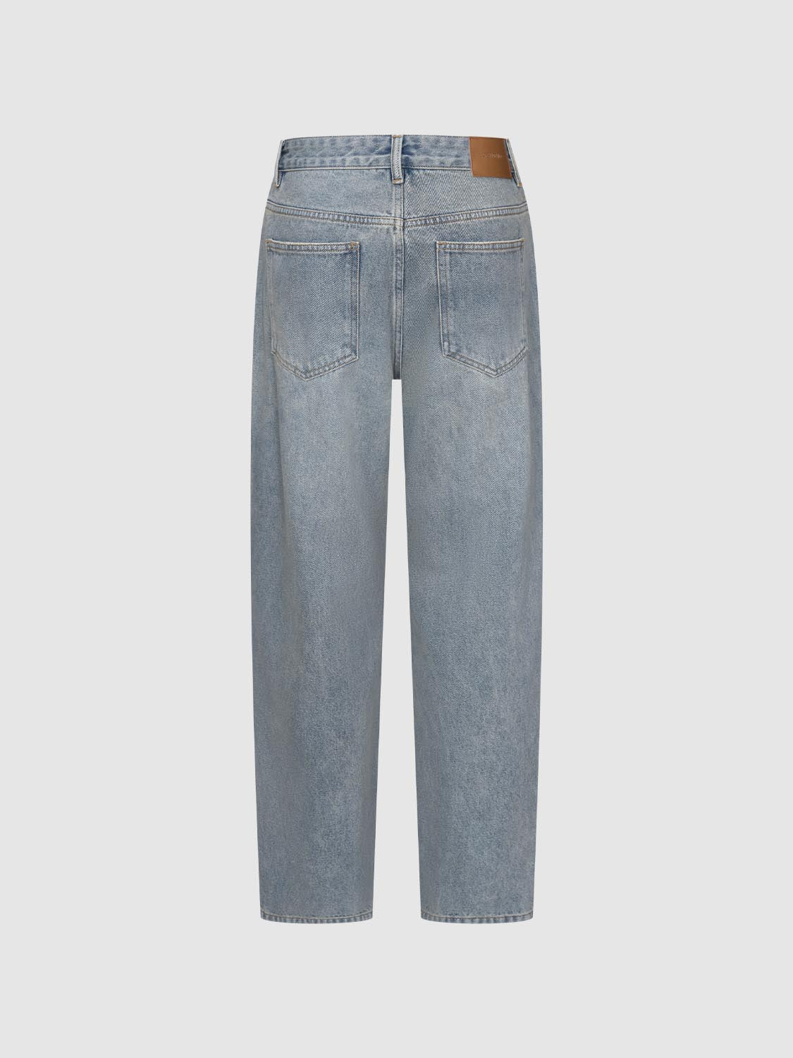 Ripped Straight-Leg Denim Jeans