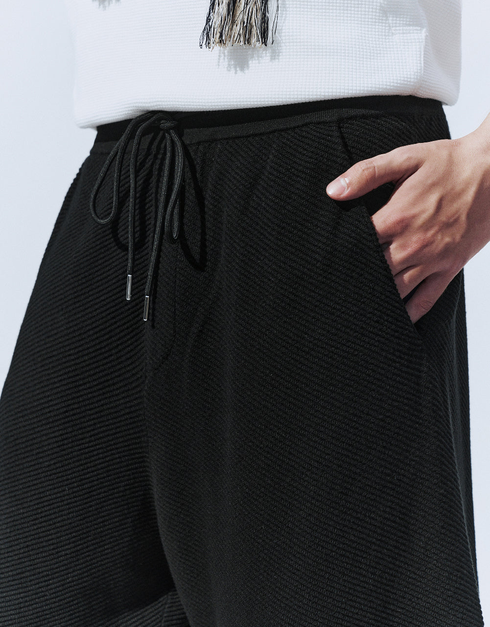 Drawstring Waist Knitted Shorts