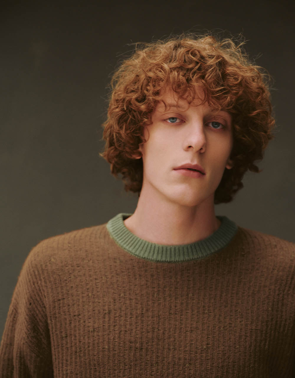 Drop Shoulder Sleeve Crew Neck Knitted T-Shirt