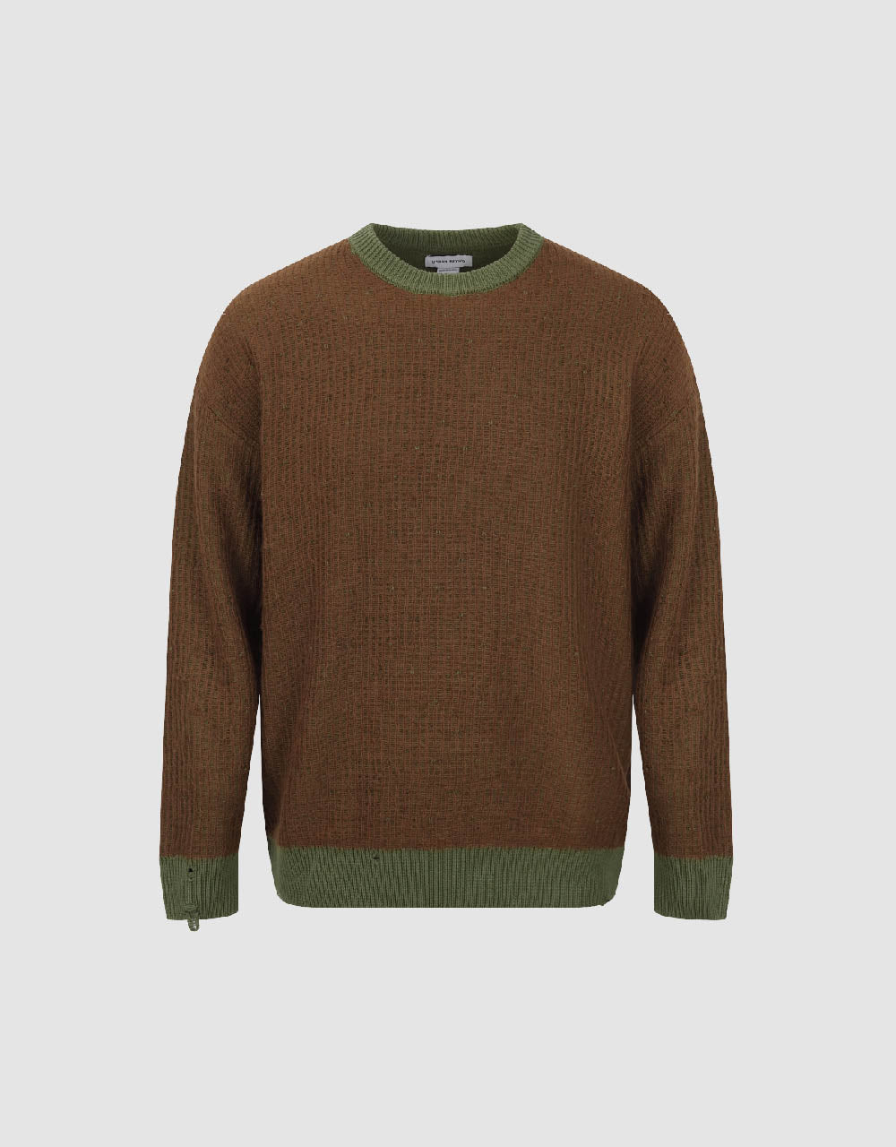Drop Shoulder Sleeve Crew Neck Knitted T-Shirt