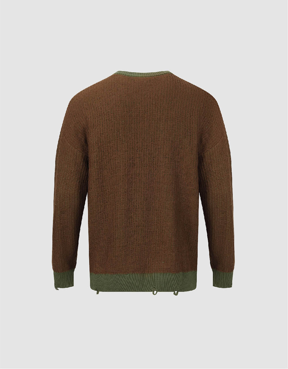 Drop Shoulder Sleeve Crew Neck Knitted T-Shirt
