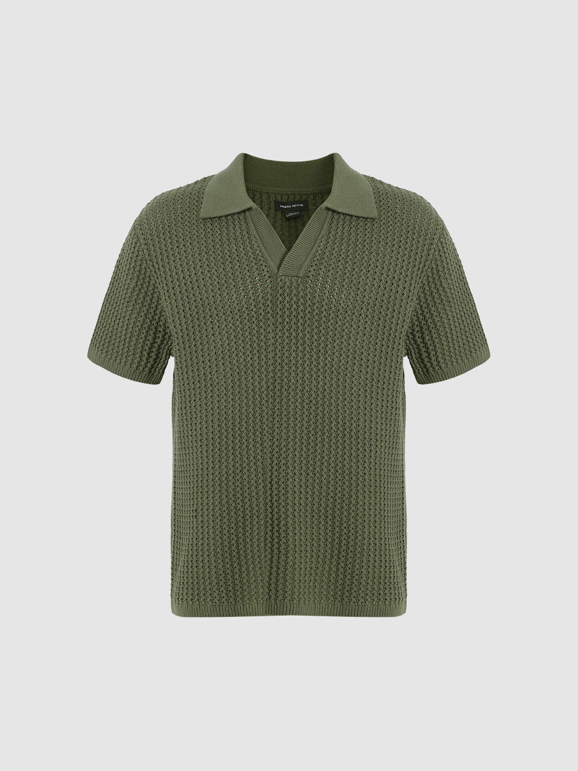 Lapel Crochet Short Sleeve T-Shirts