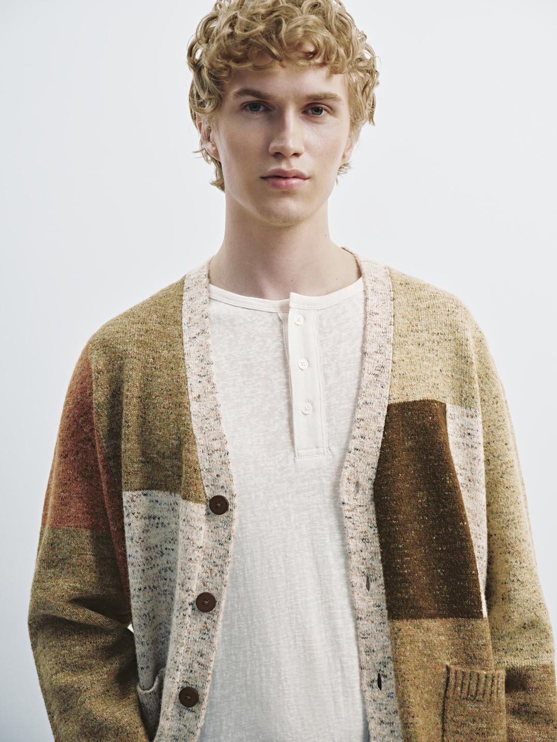 Colorblock Spliced Knitted Cardigans