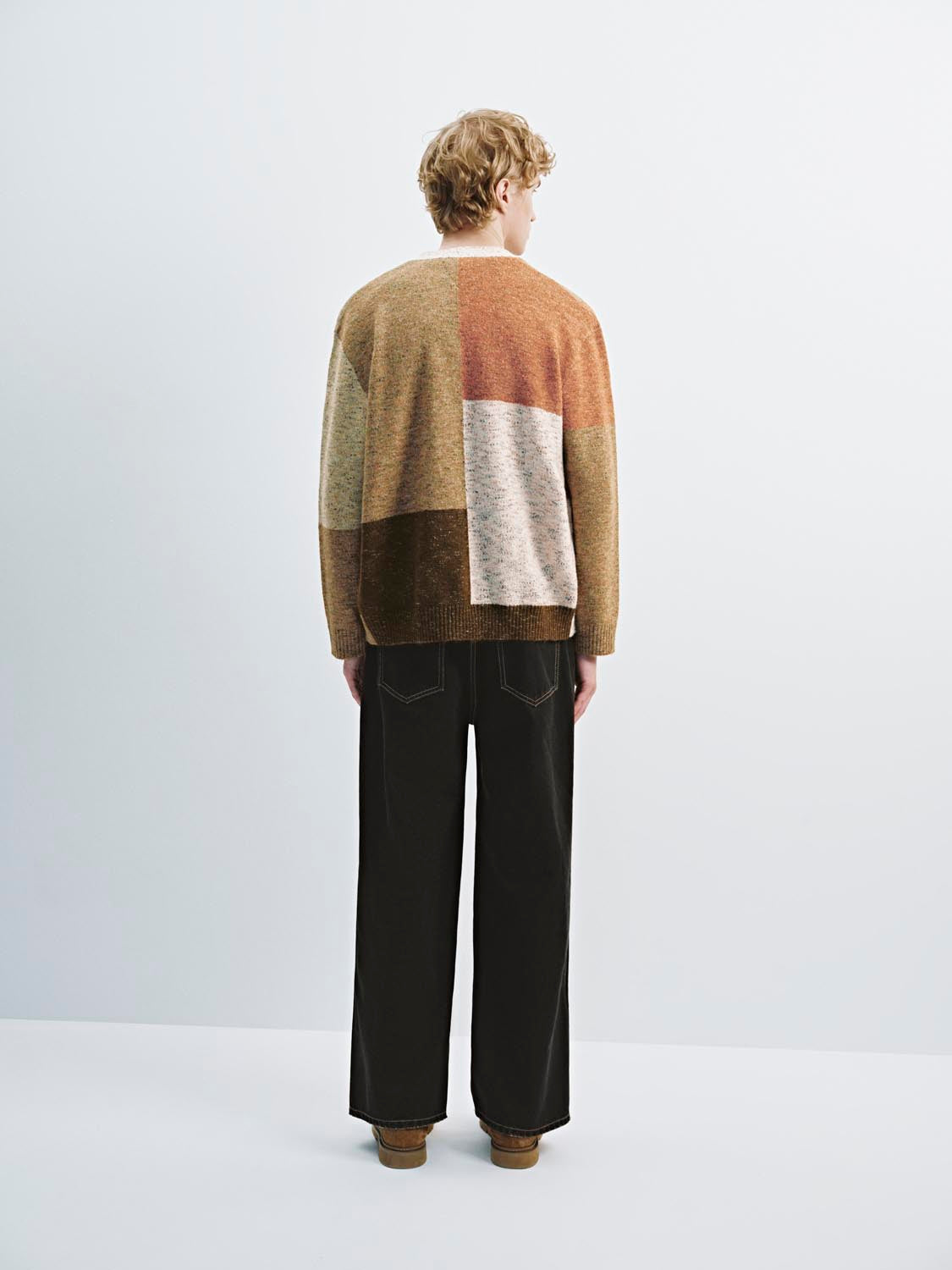 Colorblock Spliced Knitted Cardigans