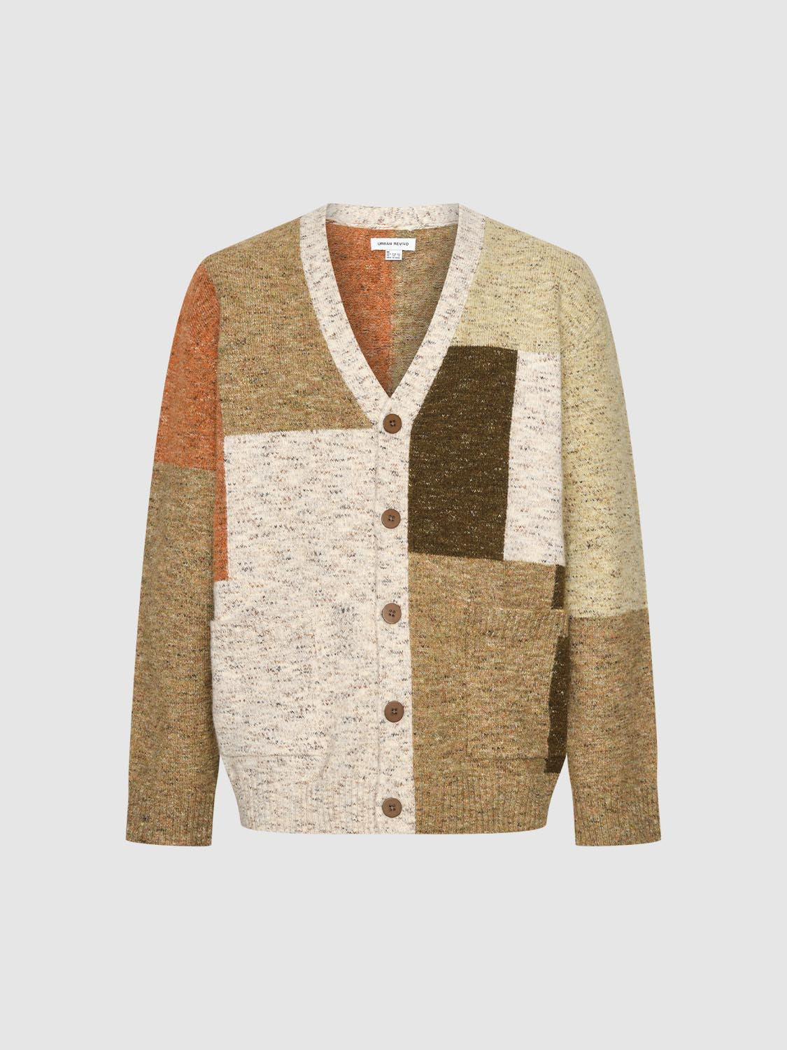 Colorblock Spliced Knitted Cardigans