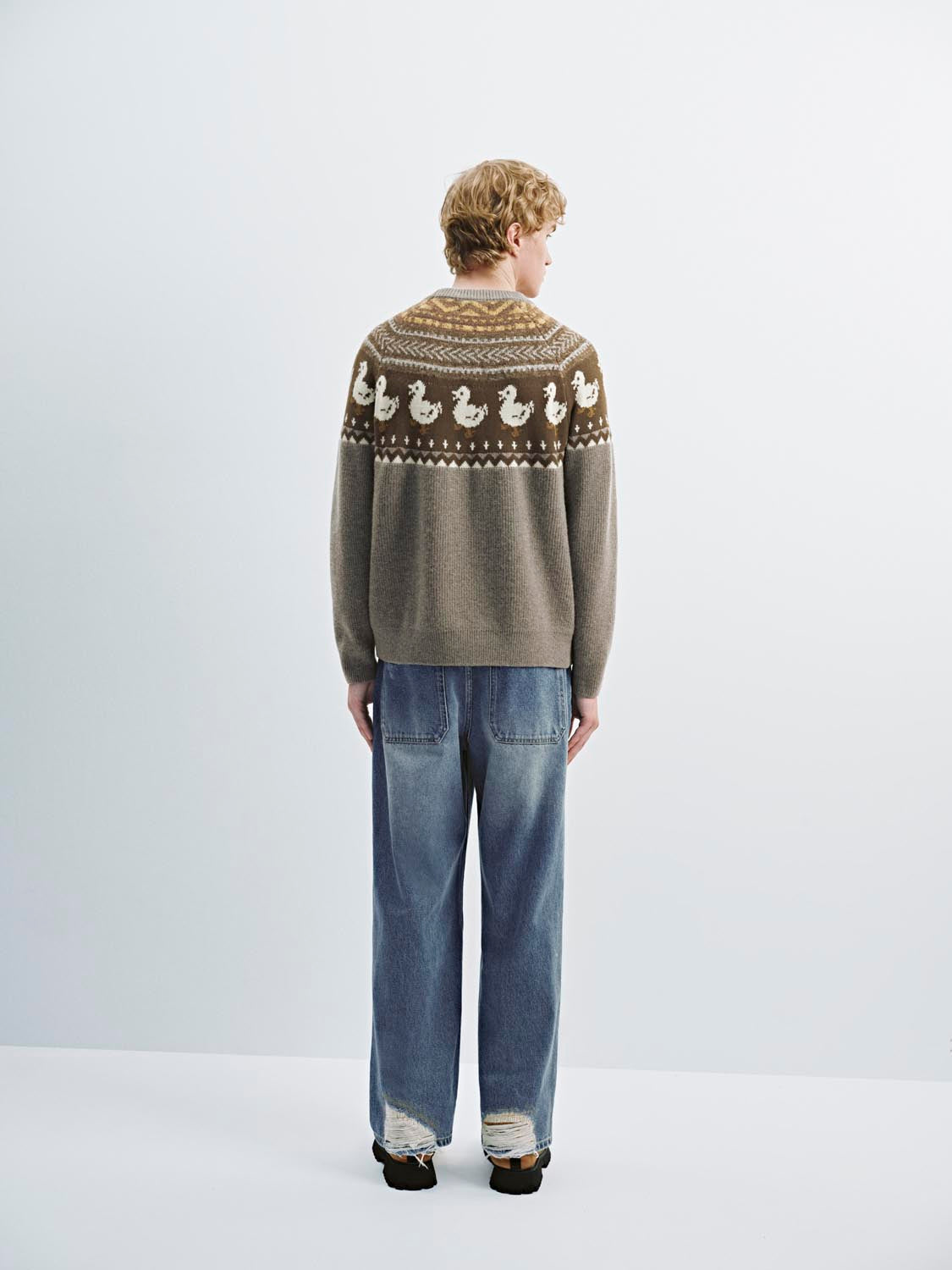 Graphic Long Sleeve Knitted T-Shirts